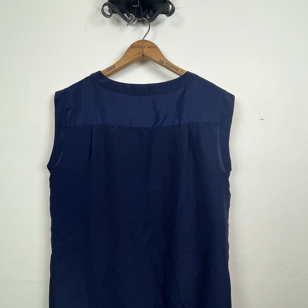J.Crew Womens Navy Blue Sleeveless Blouse Round Neck Shell B7682 Small - Picture 8 of 11
